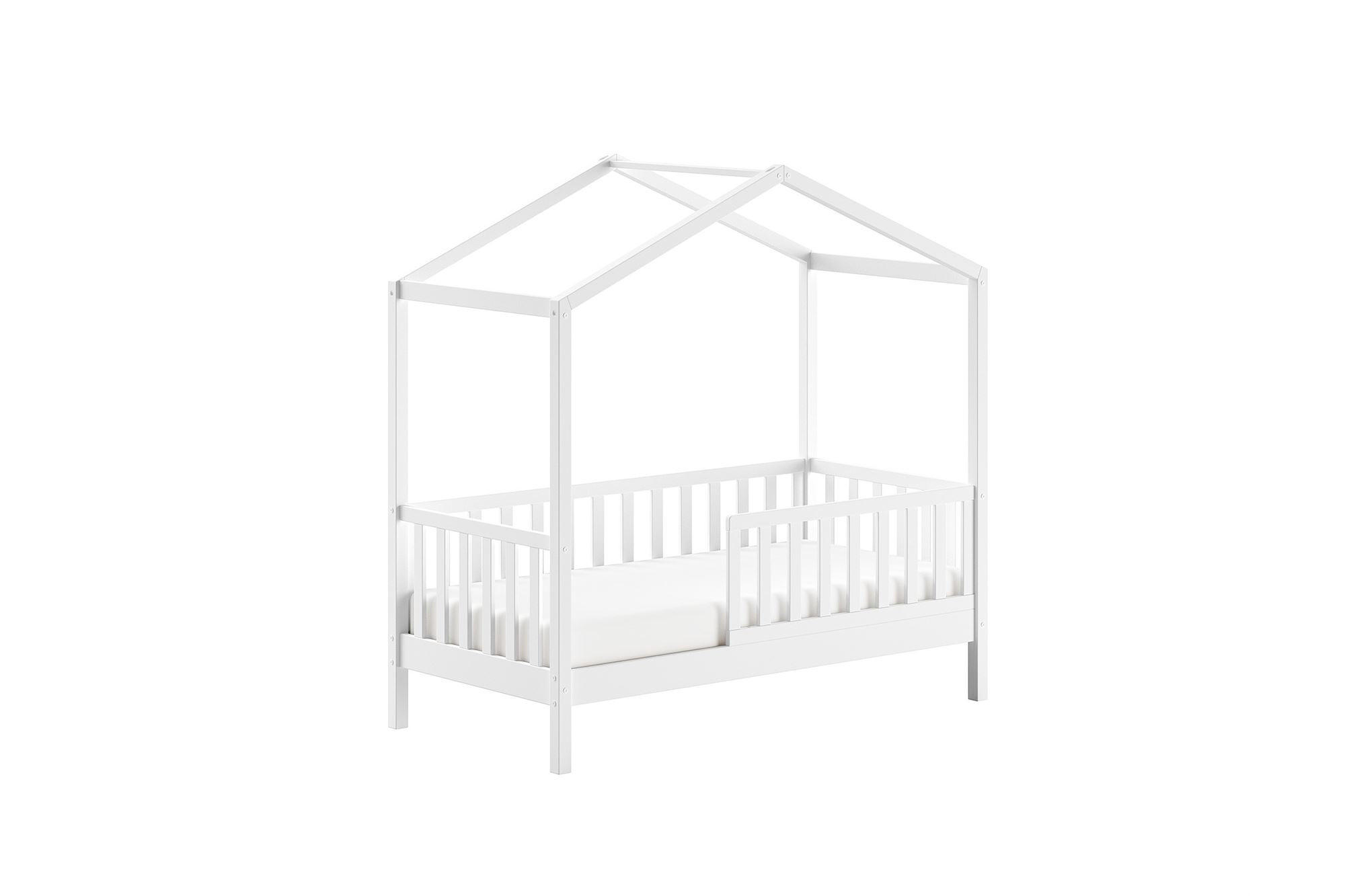 JUNIORBETT Karie 148x151x76 aus Massivholz in Weiß - Weiß, Holz (70/140cm) - 58aufmkessel