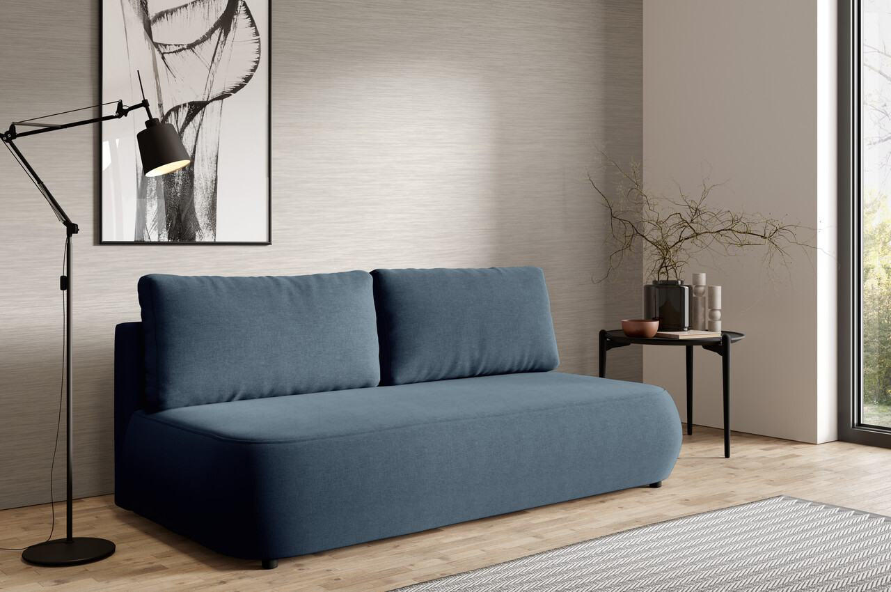 SCHLAFSOFA mit Bettkasten Dunkelblau - Schwarz/Dunkelblau, Holz/Holzwerkstoff (210/82/106cm) - Furnisell