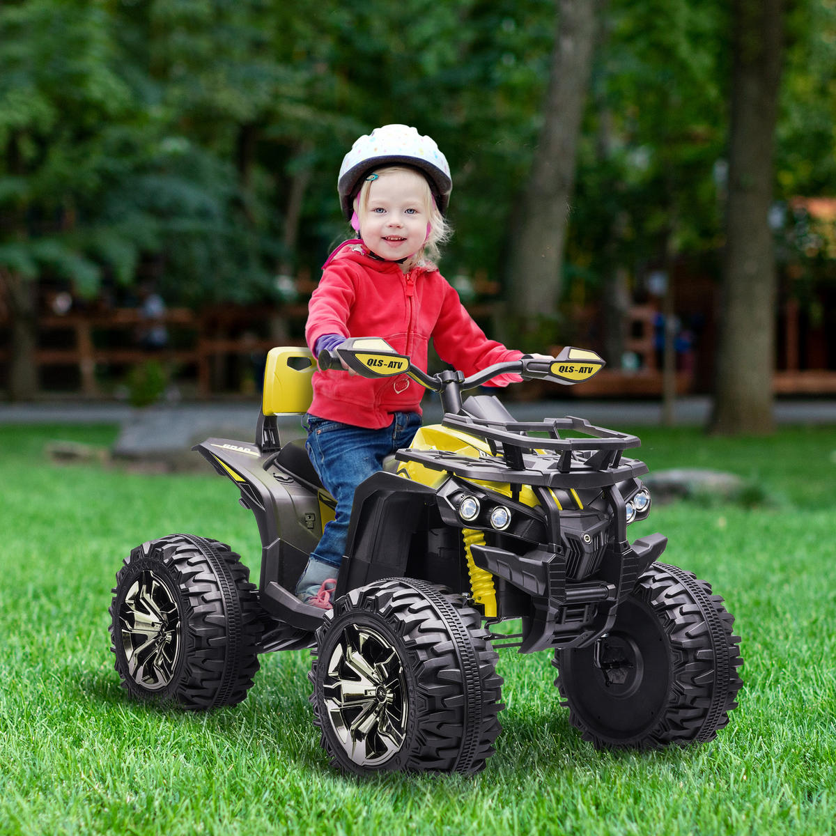 ELEKTRO-QUAD DE-13003 8 km/h Gelb/Schwarz - Gelb, Kunststoff (100/65/73cm) - ComfortXL