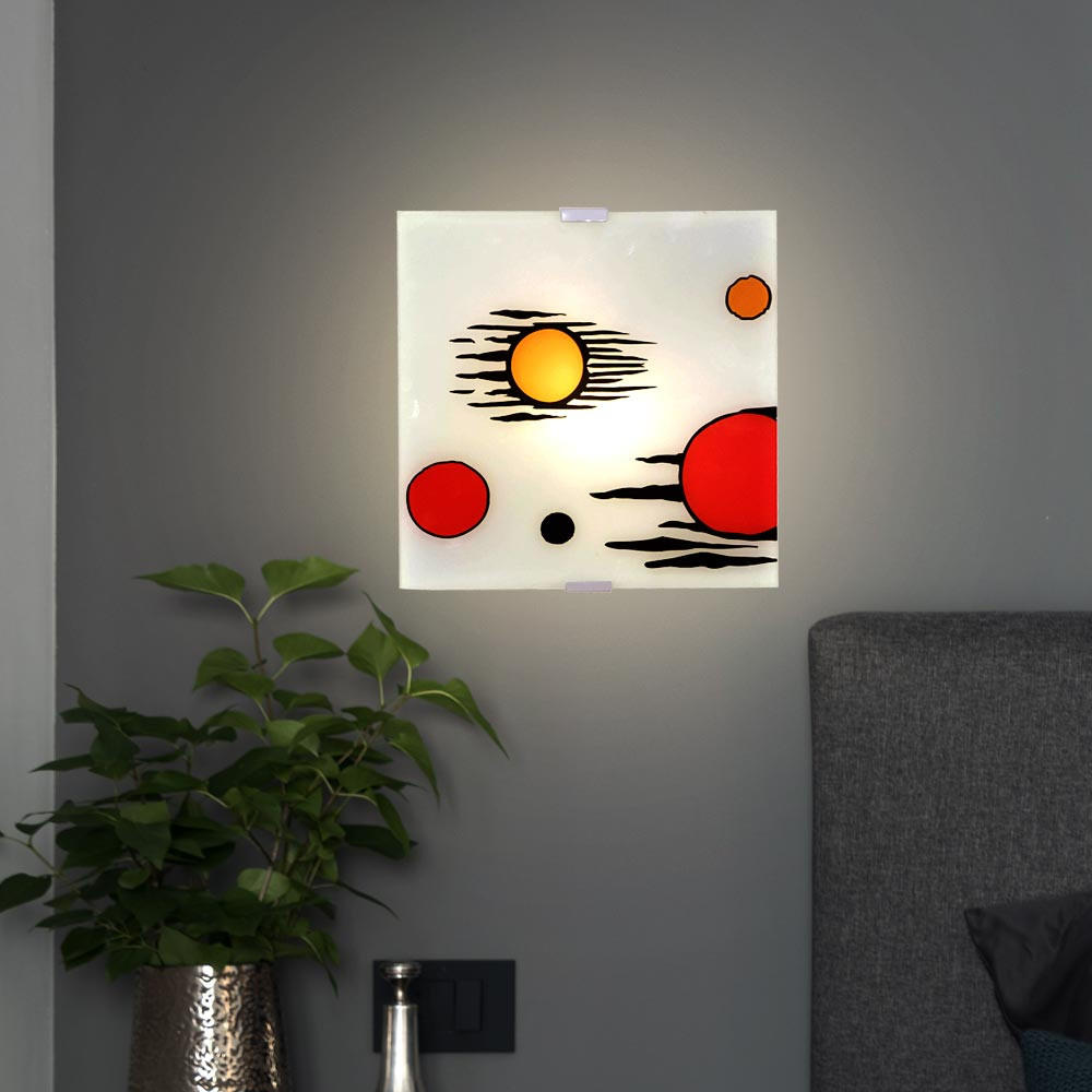 DECKENLEUCHTE Weiß satiniert - Weiß, Glas (29/29/6.5cm)