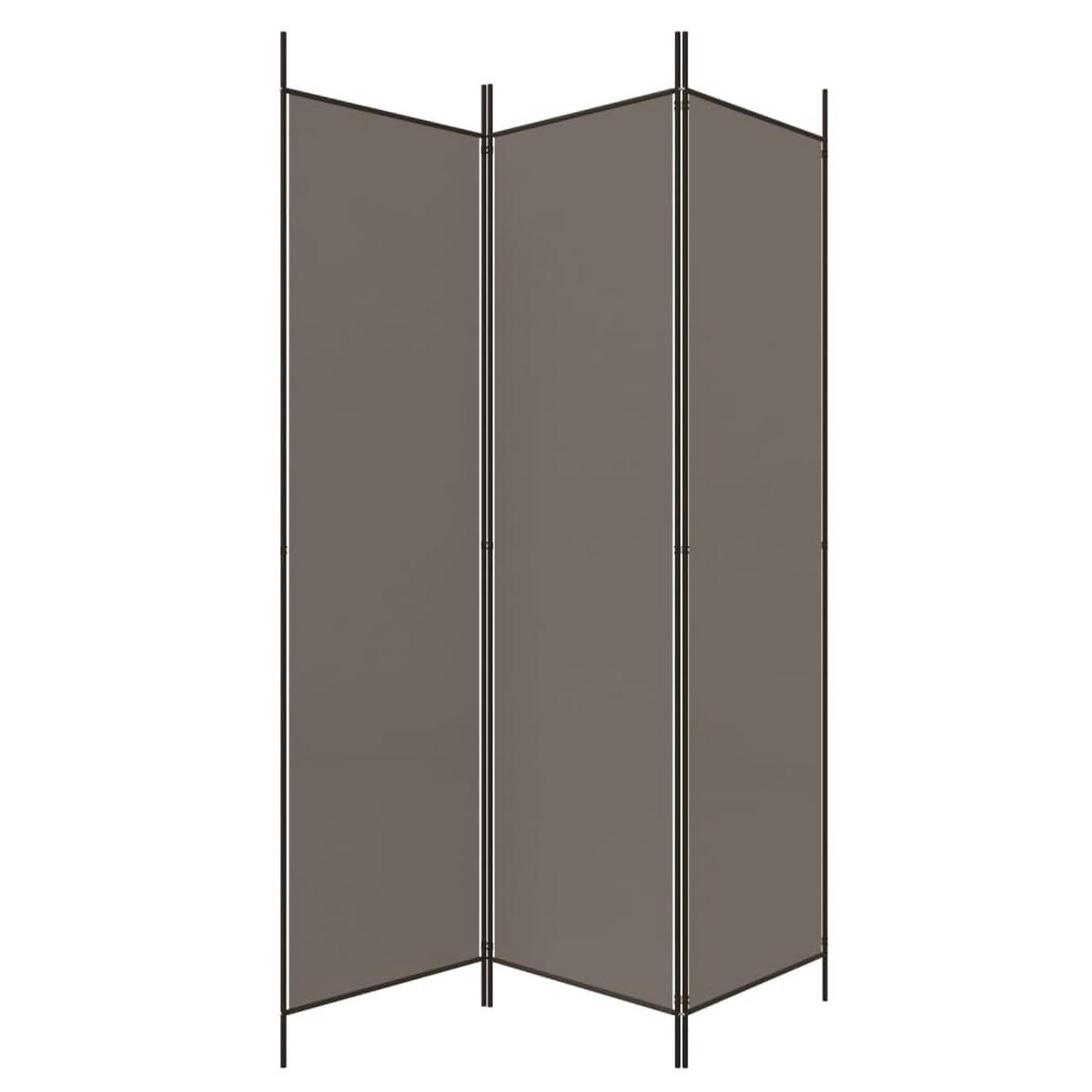 PARAVENT 3-teilig Anthrazit 150/200 Cm Stoff - Anthrazit, Textil (150/200/0.1cm) - vidaXL