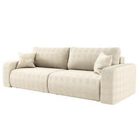 SCHLAFSOFA - Beige/Schwarz, Kunststoff/Textil (245/83/90cm) - home24