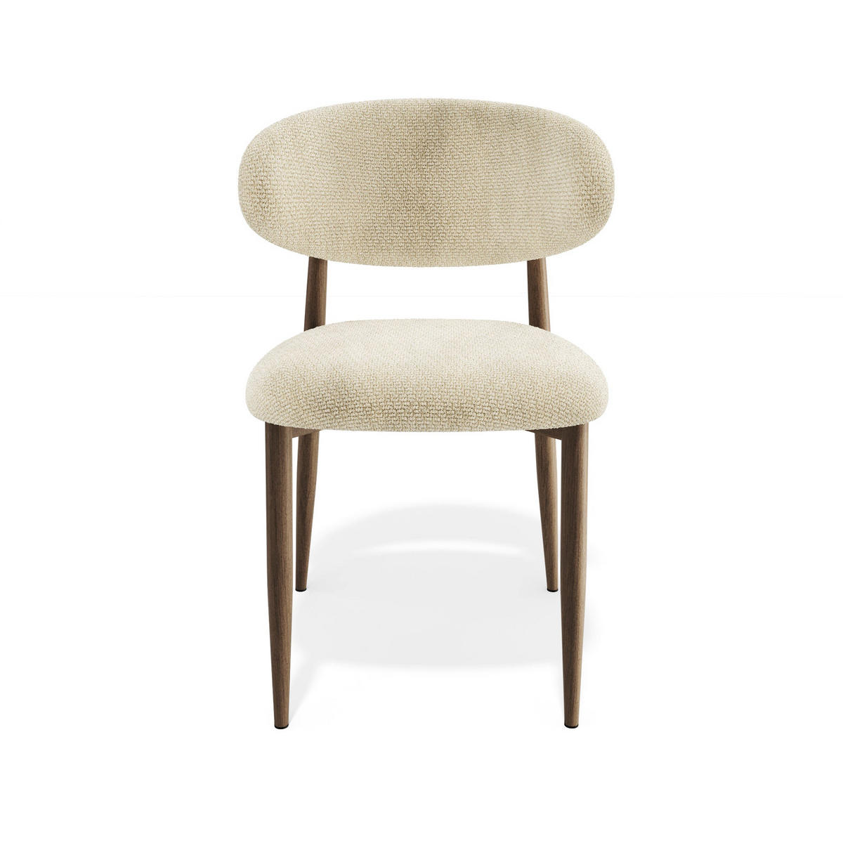 STÜHLE 2er Set LINA Schlingenvelours Beige 52cm - Beige, Textil (52/79/53cm) - Premium Interiors