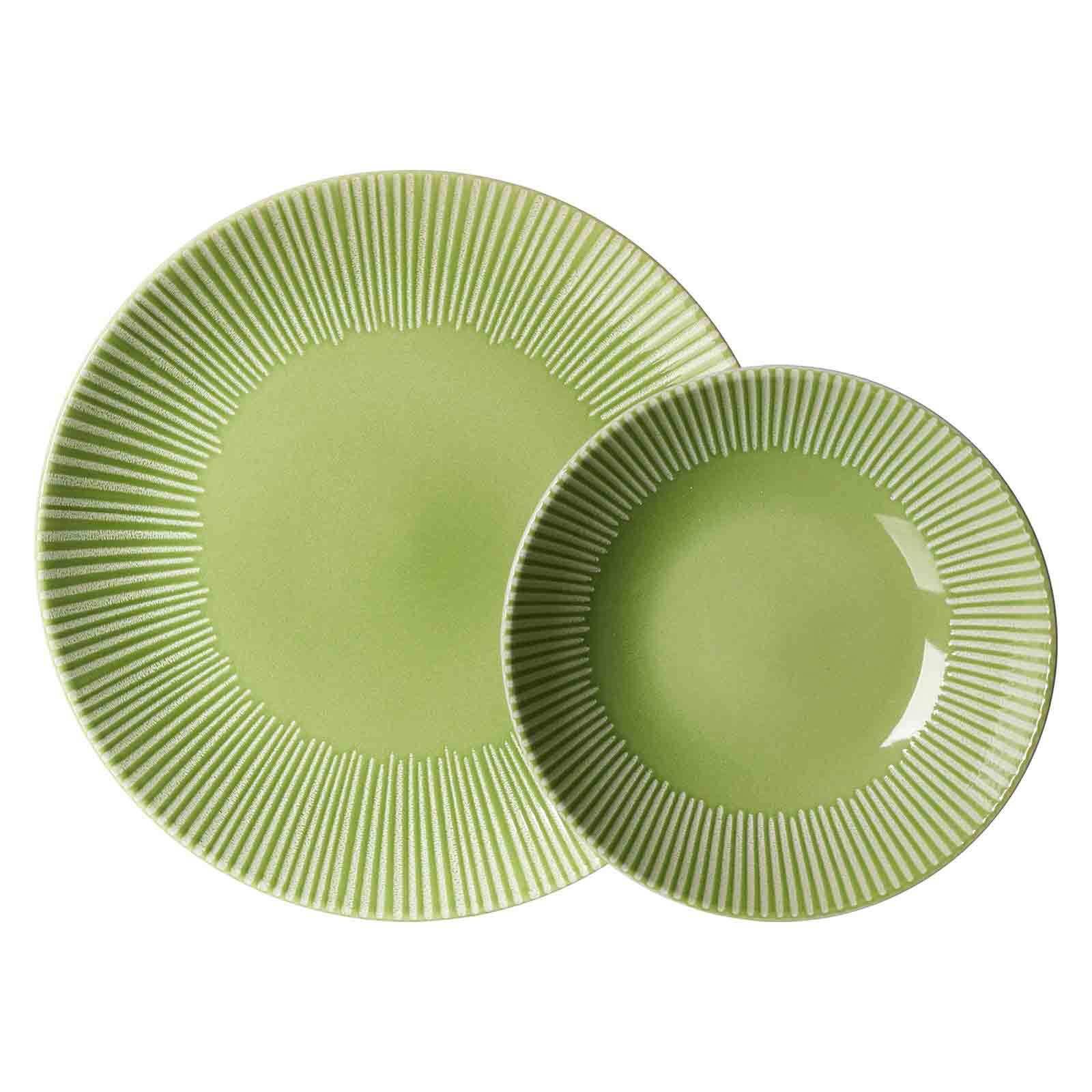 TAFELSERVICE Banda Grün 12er Set - Grün, Keramik (1/1/1cm) - Ritzenhoff Breker