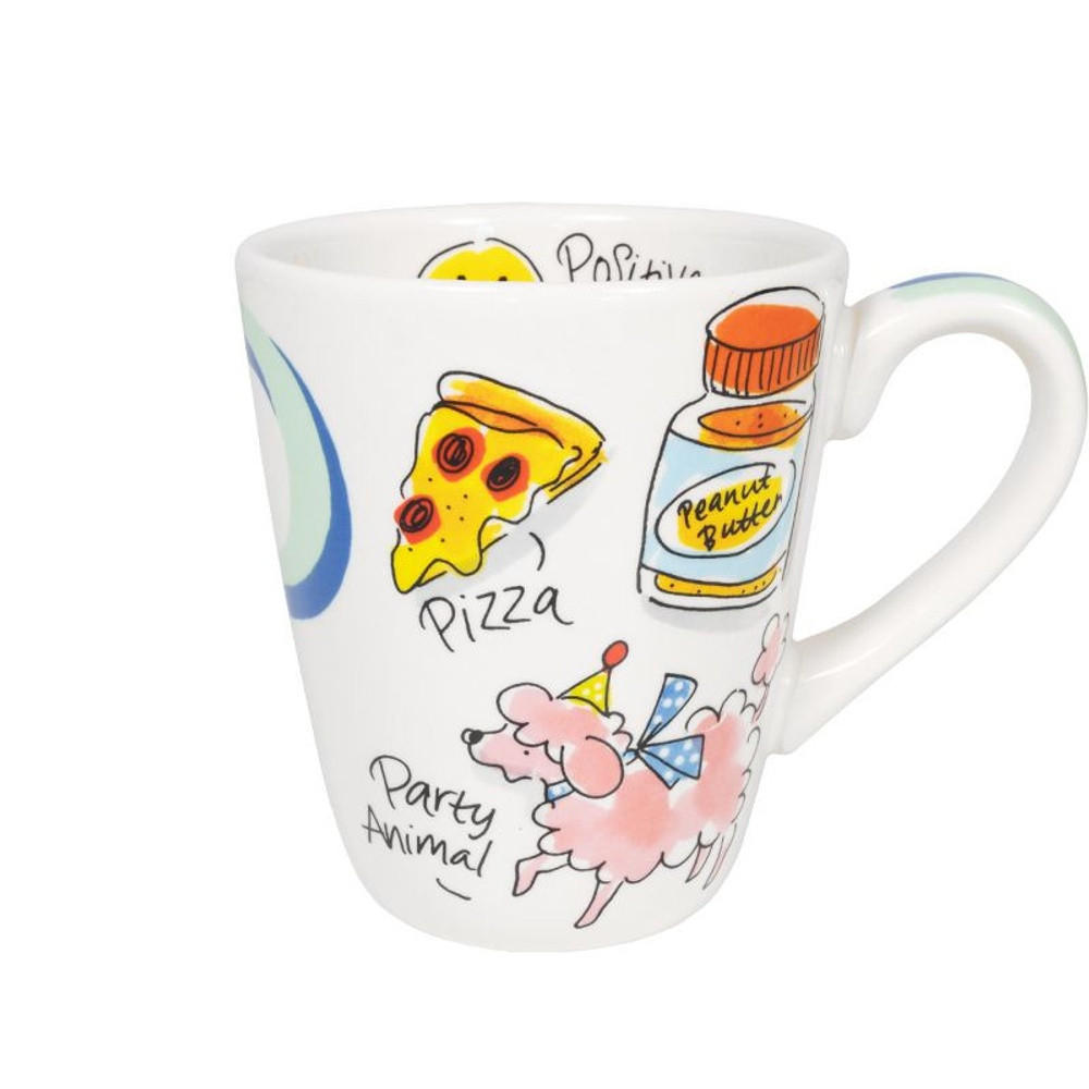 BECHER Love Letter P in Bunt - 350 ml - Multicolor, Keramik (0.35L) - Blond Amsterdam