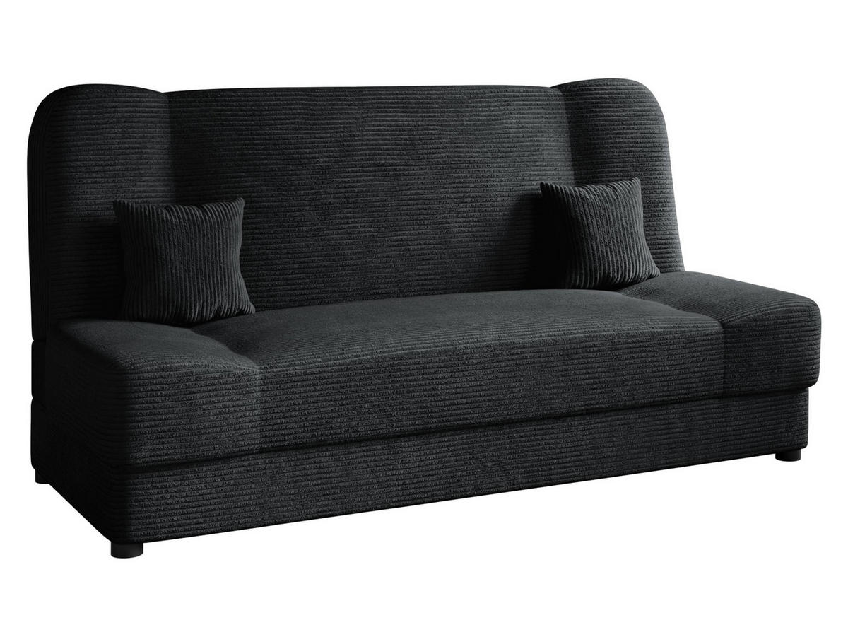 SCHLAFSOFA Jonas Cord - Dunkelgrau, Holz/Textil (195/86/87cm)