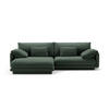 ECKSOFA links Torino aus strukturiertem Stoff moosgrün 4 Sitzplätze - Salbeigrün, Textil (170/250cm) - Micadoni
