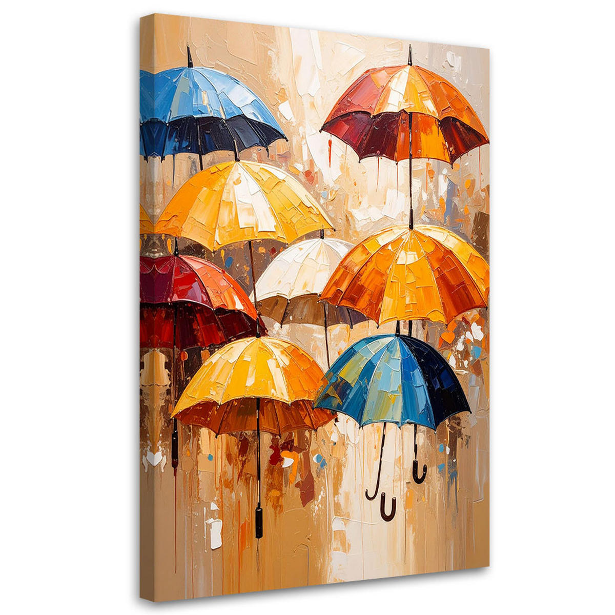 LEINWANDBILD Abstraktion 80x120cm - Multicolor, Textil (80/120cm) - Feeby