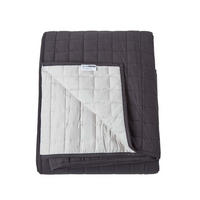 TAGESDECKE gesteppt mit Wende-Design, 150/200 cm - Schwarz, Textil (150/200cm) - Homescapes