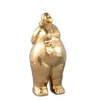 SKULPTUR Oday Gold 17/15/35cm - Goldfarben, Keramik (15/35/17cm) - PTMD Collection