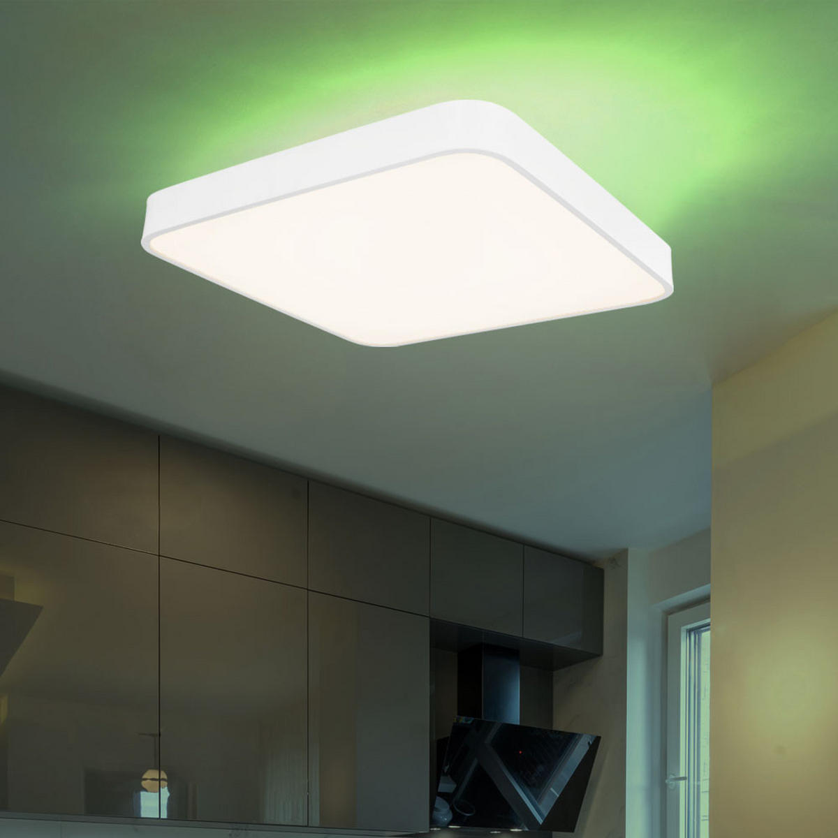 LED DECKENLEUCHTE Metall Weiß quadratisch - Weiß, Metall (40/40/10.5cm)