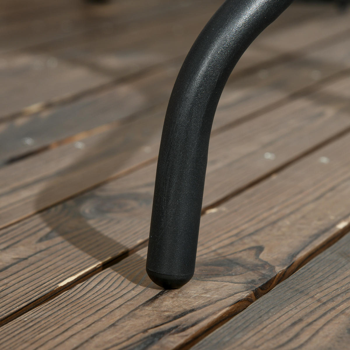 GARTENTISCH aus Metall 76x76x72 cm Schwarz mit Schirmloch - Naturfarben, Metall (76/76/72cm) - Modfu