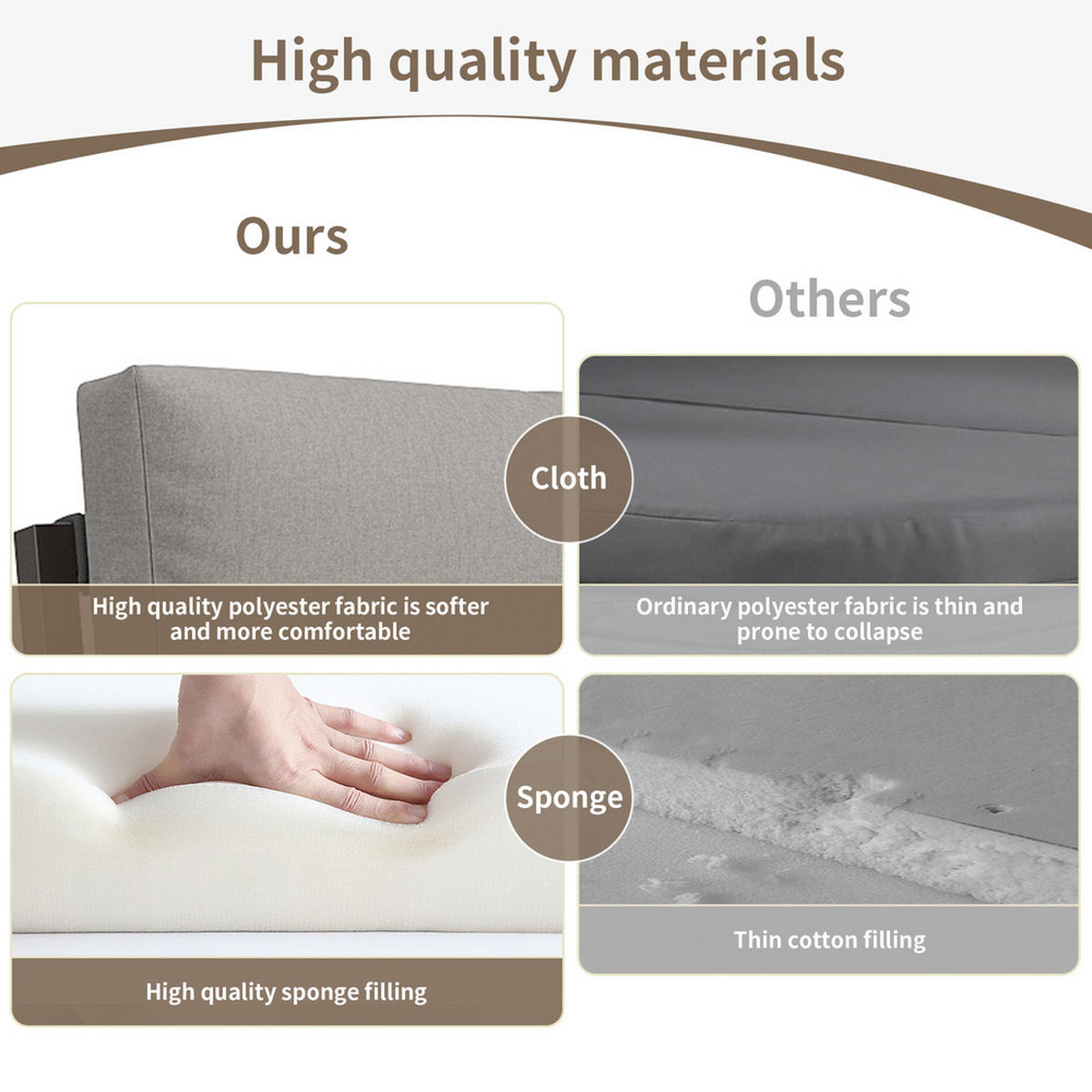 LOUNGESESSEL Set aus grauem Seil mit Eisenrahmen Glastisch Sitzkissen verstellbare Füße Gartenmöbel Set 4teilig Grau - Grau, Metall