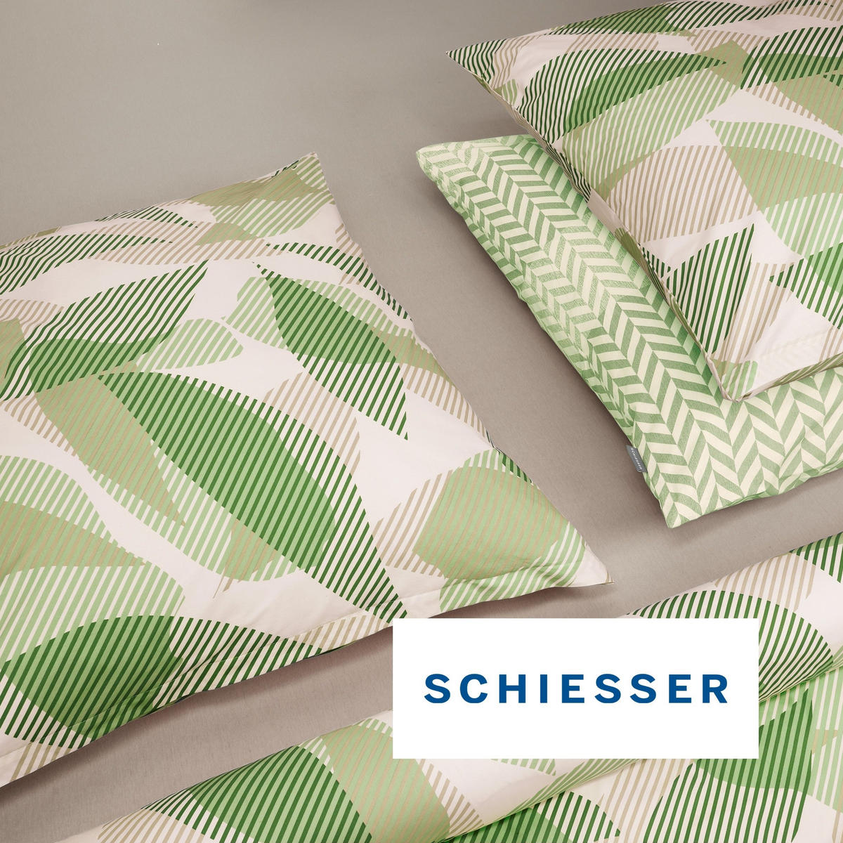 BETTWÄSCHESET Maribel - Renforcé - 2-teilig - 155 x 220 cm - Grün - Grün, Textil (155/220cm) - SCHIESSER