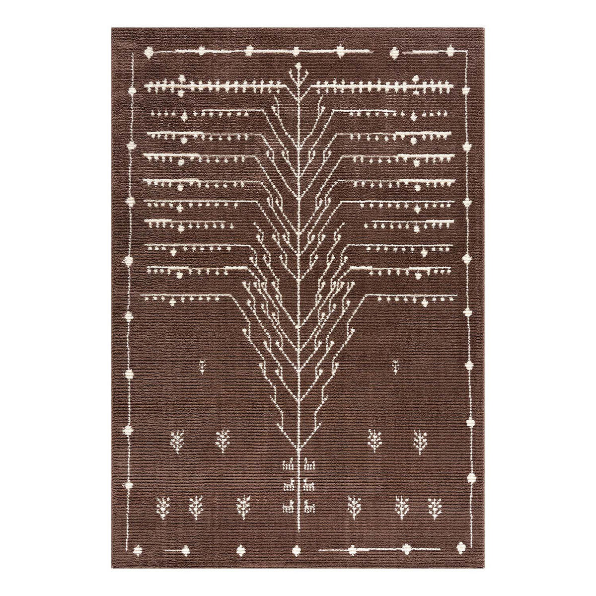 KURZFLOR-TEPPICH April 2308 Braun 140x200 cm - Braun, Textil (140/200cm) - carpet city