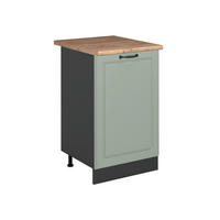 SPODNÍ SKŘÍŇKA KUCHYŇSKÉ LINKY R-Line, Mint venkovský dům/Antracit, 50 cm pracovná doska Dub Goldkraft - antracitová/zelená barva, kompozitní dřevo (50/81.6/60cm) - Vicco