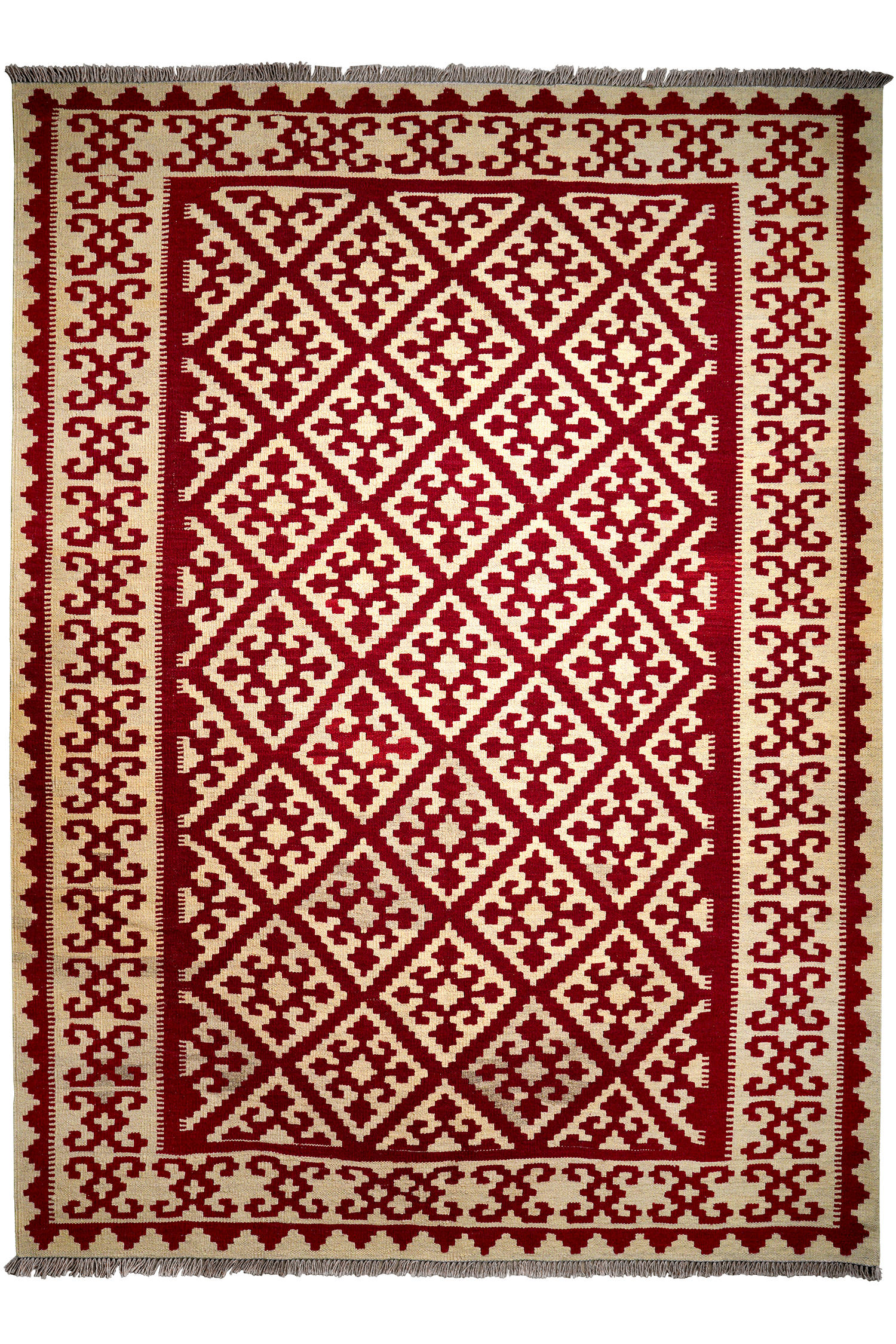 HANDWEBTEPPICH Gashgai Kelim Rot 253/185 cm Schurwolle - Rot, Textil (185/253cm) - Looma