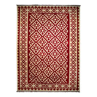 HANDWEBTEPPICH Gashgai Kelim Rot 253/185 cm Schurwolle - Rot, Textil (185/253cm) - Looma