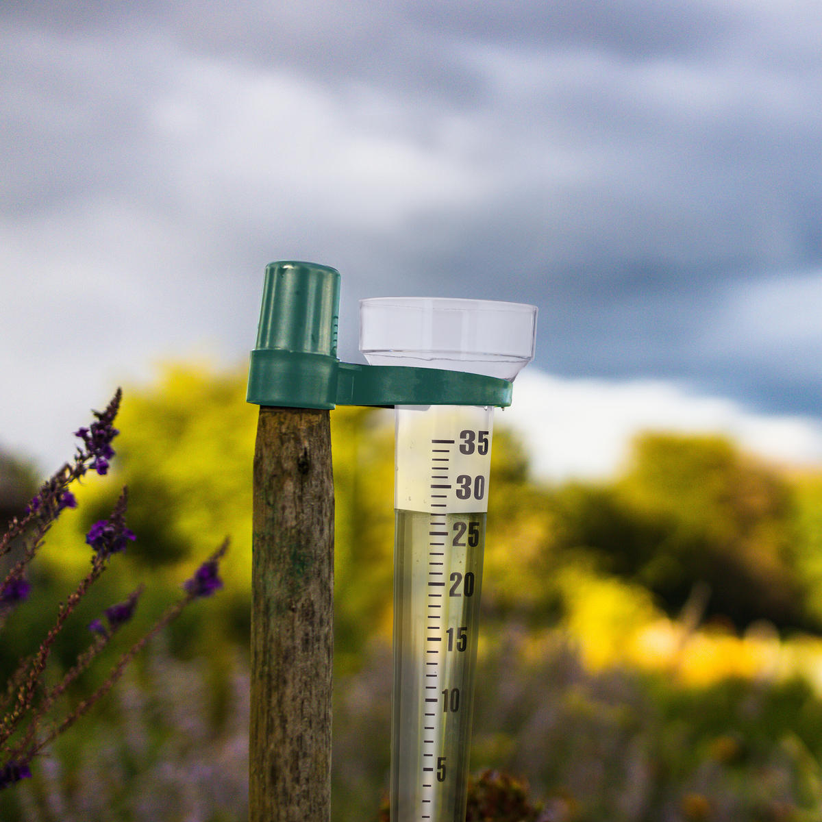 2XREGENMESSER - Transparent, Kunststoff (1.6/24.5cm) - Relaxdays