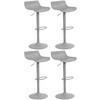 BARHOCKER 4er Set Kunststoff Grau - Grau, Kunststoff/Metall (43/69/44cm) - CLP