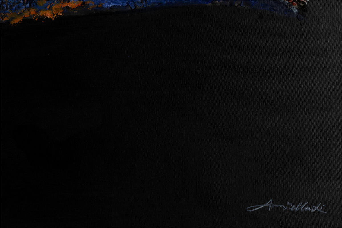 ACRYLBILD HANDGEMALT 90/60 cm - Schwarz, Holz/Textil (90/60cm) - KUNSTLOFT