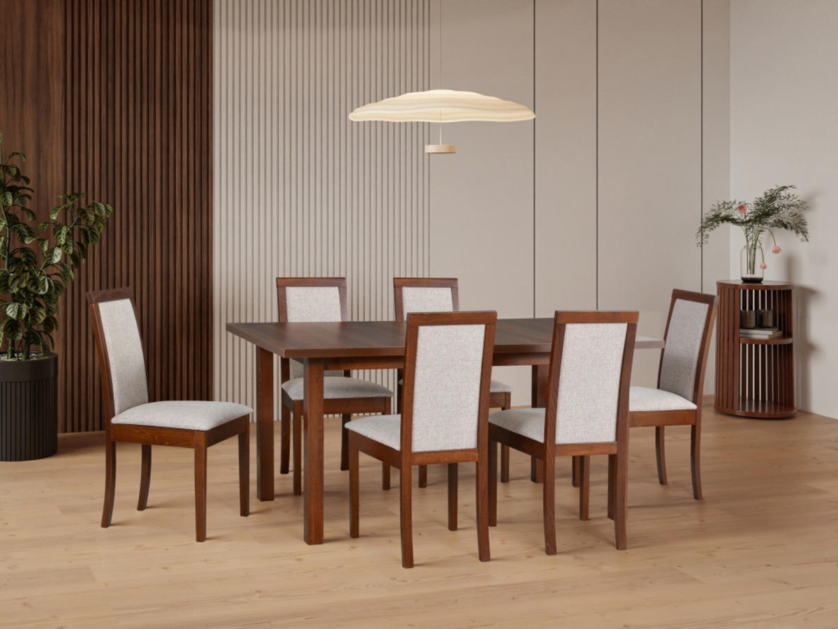 ESSTISCH Modena 2, 160-200/92 cm, walnussfarben - Walnussfarben, Holz (92/160/78cm) - Leaf Design