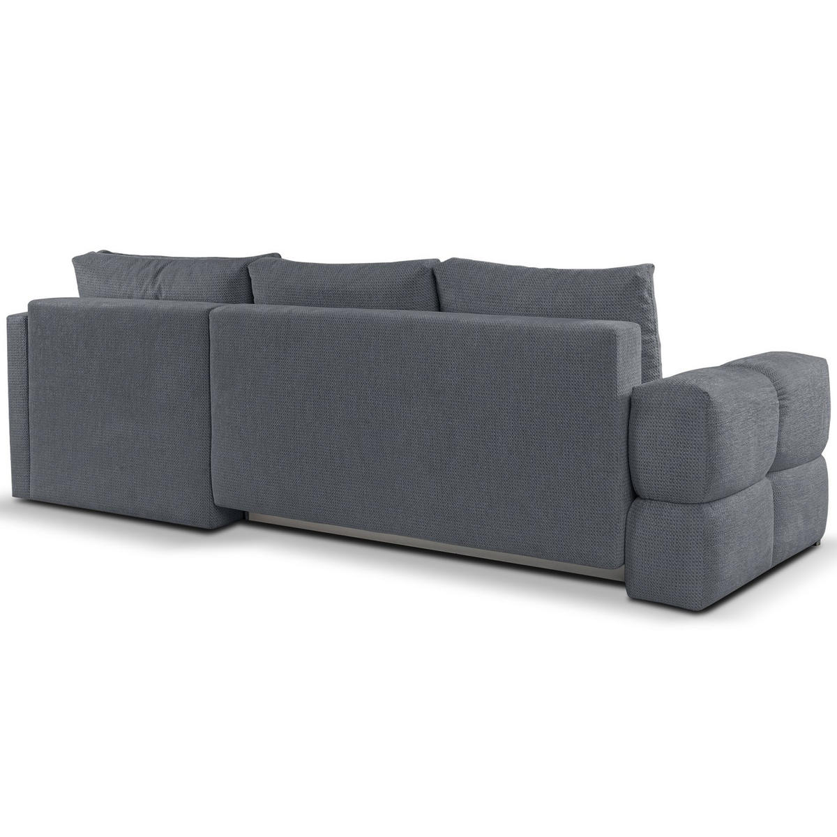ECKSOFA Taremi mit Chenillebezug Dunkelgrau, beidseitig - Dunkelgrau/Schwarz, Textil (267/185cm) - Selsey