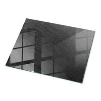 TISCHPLATTE 80x60 cm Natursteinstruktur - Dunkelgrau/Schwarz, Glas (80/60/0.4cm) - TULUP