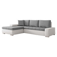 ECKSOFA Orkan Mini - Weiß/Grau, Holz/Textil (265/185cm) - MIRJAN24