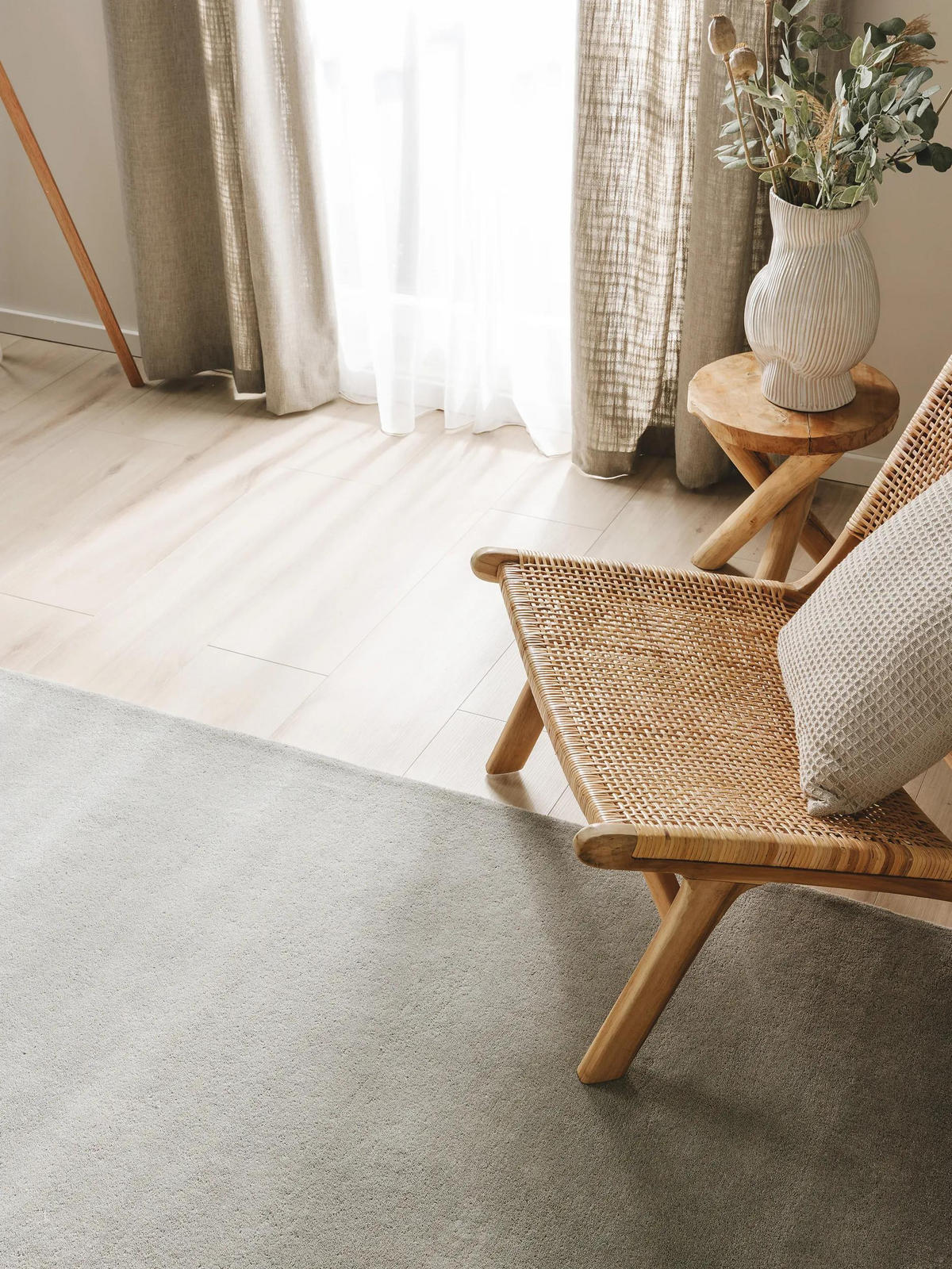 VOLNENA preproga Bent siva 160x230 cm - siva, tekstil/naravni materiali (160/230cm) - benuta Nest