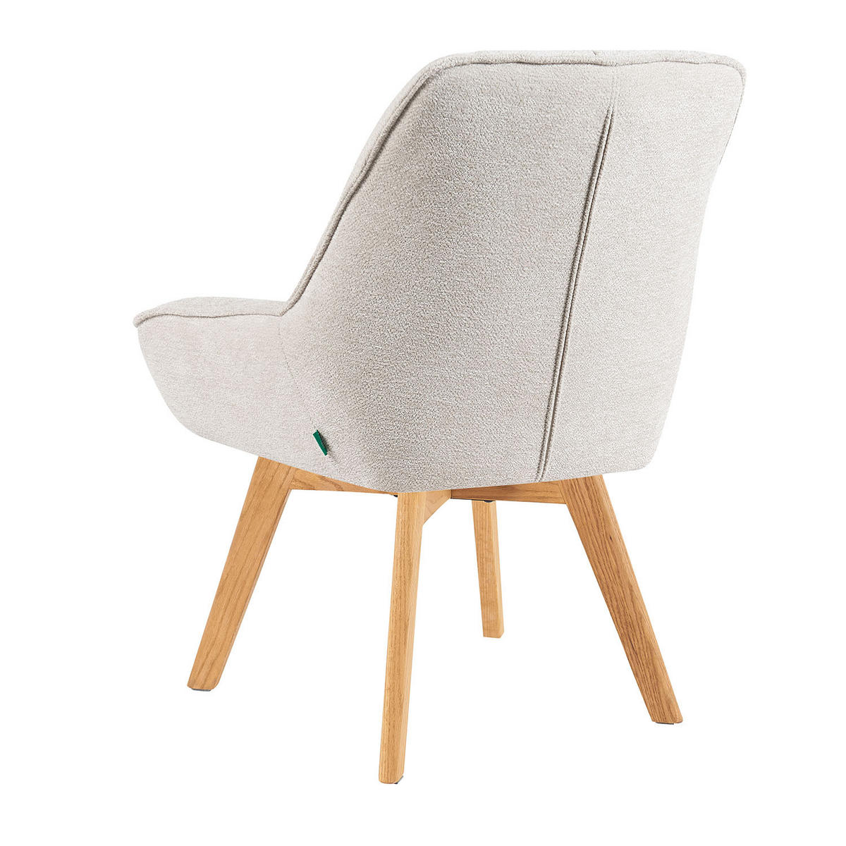 DREHSTUHL Mika-Oskar - Honigeiche/Creme, Eichenholz/Holz (60/88/68cm) - DUBI Möbel