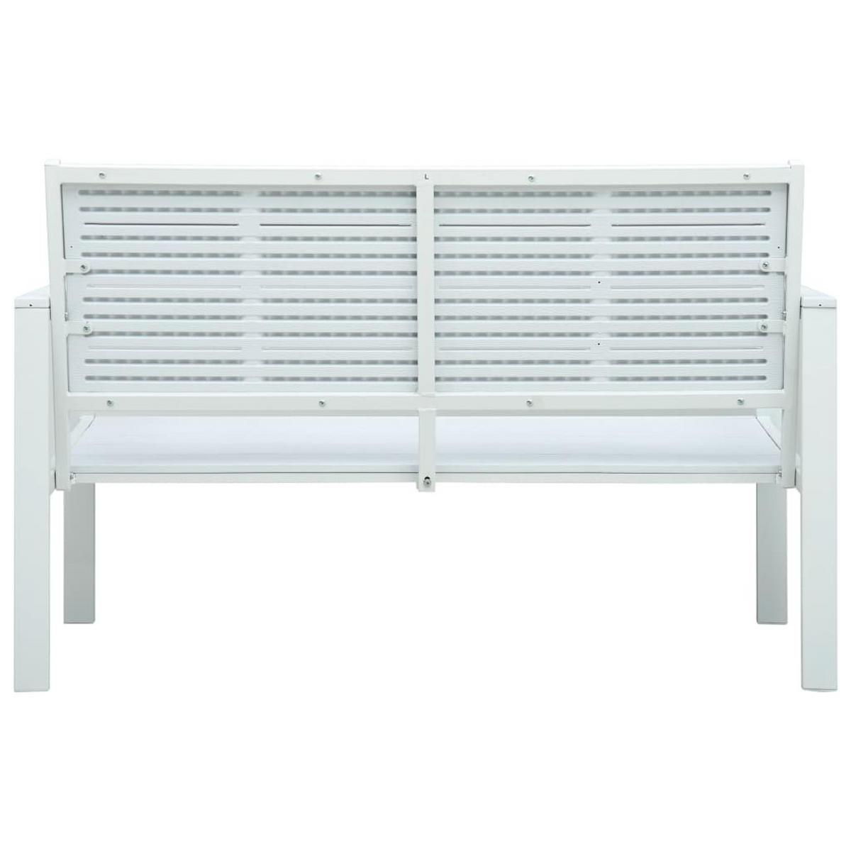 GARTENBANK 120 cm HDPE Weiß Holz-Optik - Weiß, Kunststoff (120/78/64cm) - furnicato