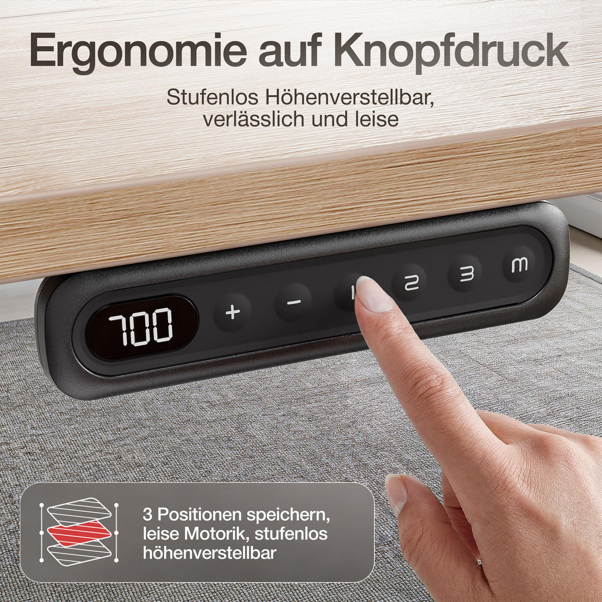 SCHREIBTISCH Elektrisch höhenverstellbarer Schreibtisch Y-Line Eiche Tabak Weißaluminium 140/70/62-127cm - Weiß Hochglanz/Silberfarben, Holzwerkstoff/Metall (70/140/127cm) - ASSMANN