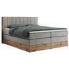 BOXSPRINGBETT BELLISSIMO KING 180/200 Hellgrau Struktur - H3 - Hellgrau, Holz/Textil (180/200cm) - MKS