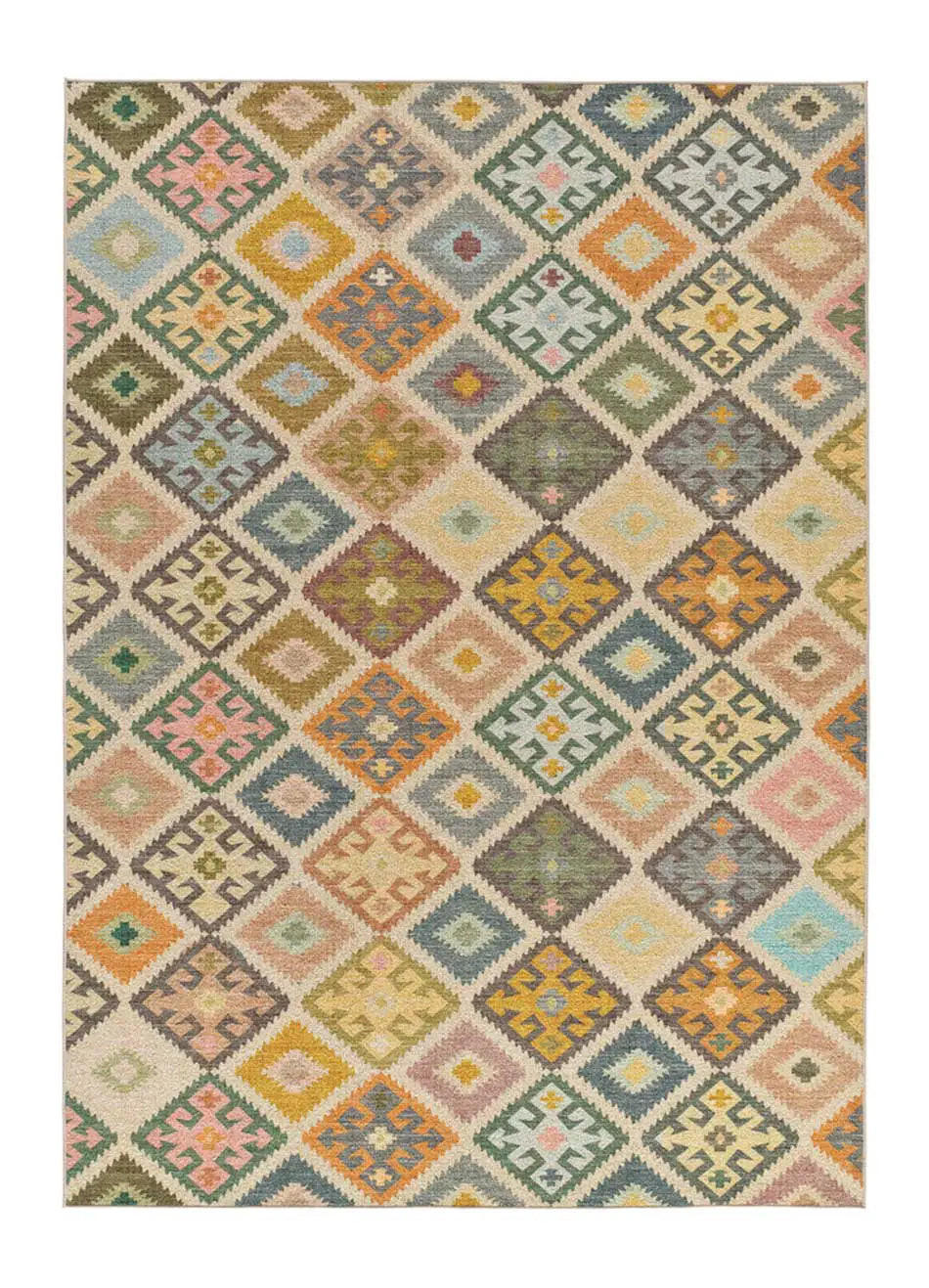 FLACHGEWEBETEPPICH Mehrfarbig Serak 160/230 cm - Multicolor, Kunststoff/Textil (160/230cm) - Atticgo