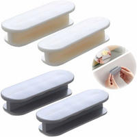 MÖBELGRIFF 4er-Set Klebegriffe - Multicolor, Glas (2.5/3/1.5cm)