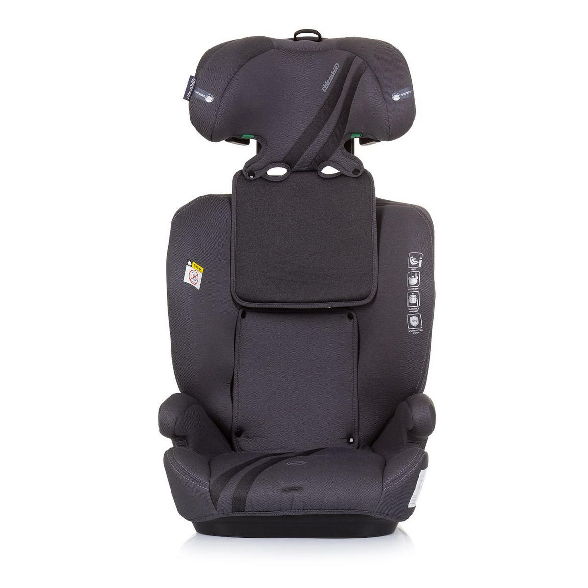 KINDERSITZ Icon i-Size (76-150cm) grau Gruppe 1/2/3 Isofix verstellbar - Grau, Kunststoff (44/61/45cm) - Chipolino