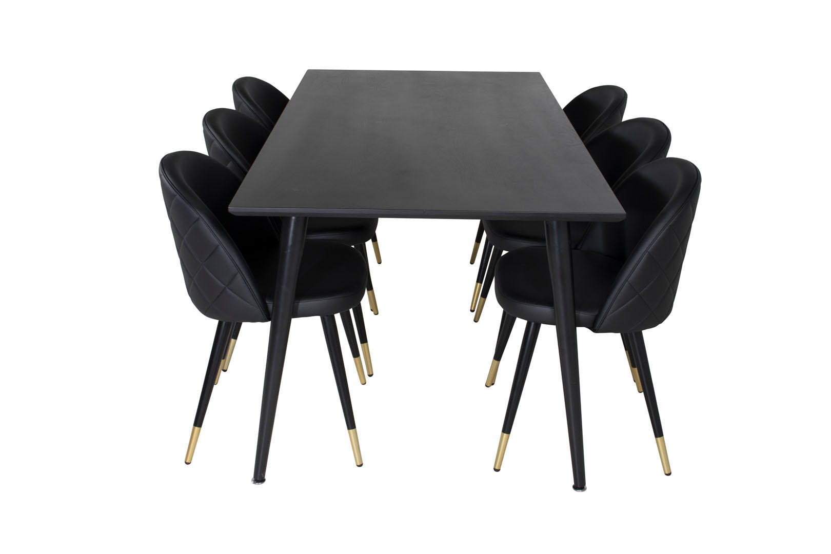 TISCHGRUPPE Schwarz - Schwarz, Holzwerkstoff (90/75/180cm) - ebuy24