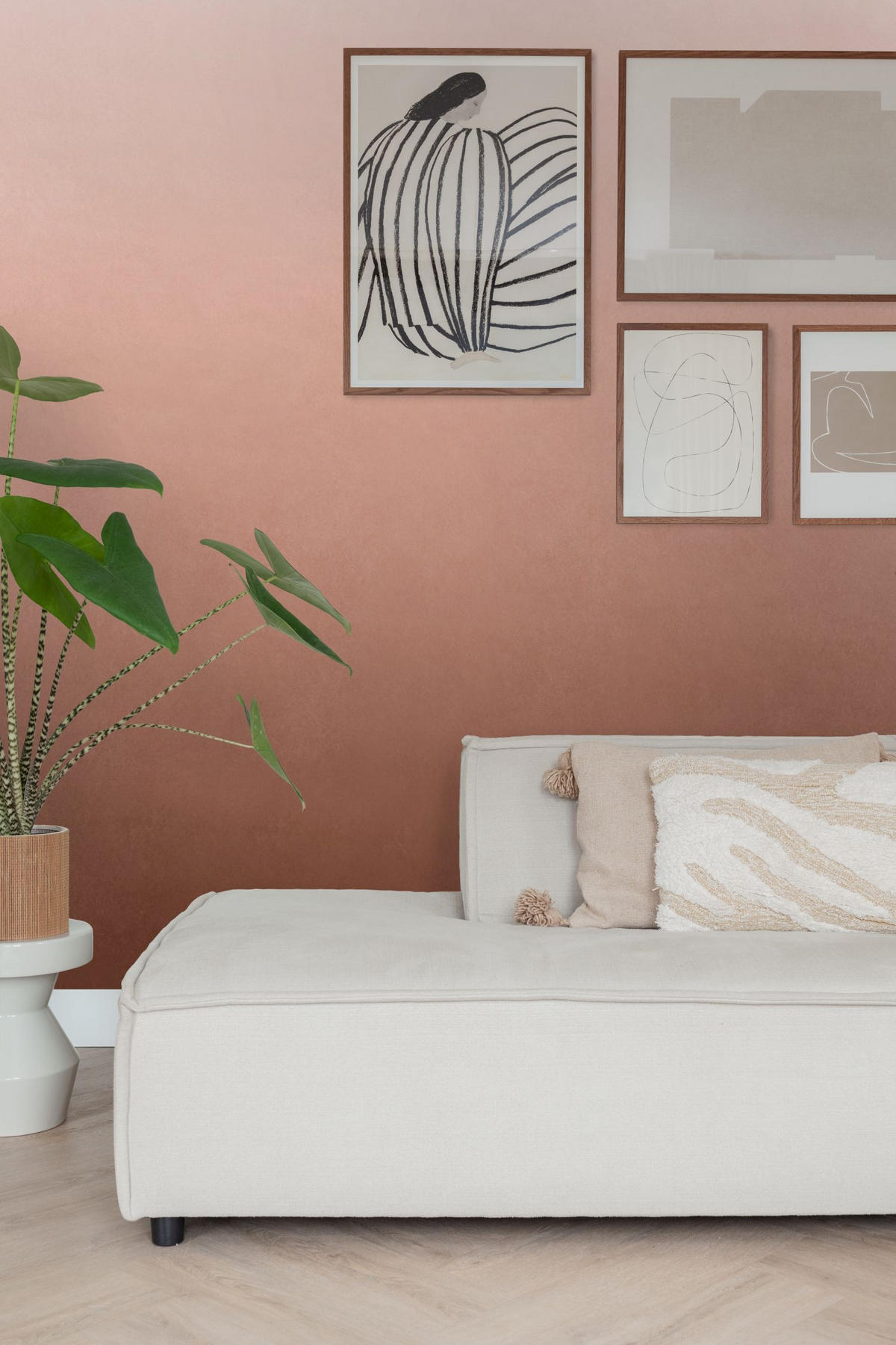 FOTOTAPETE Dip-Dye Muster 200 x 279 cm - Terracotta, Papier (200/279cm) - ESTAhome