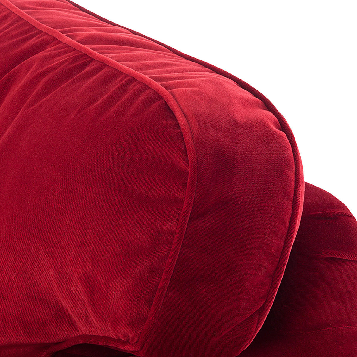3-SITZER SOFA - Samt - Rot, Textil (202/93/100cm) - home24