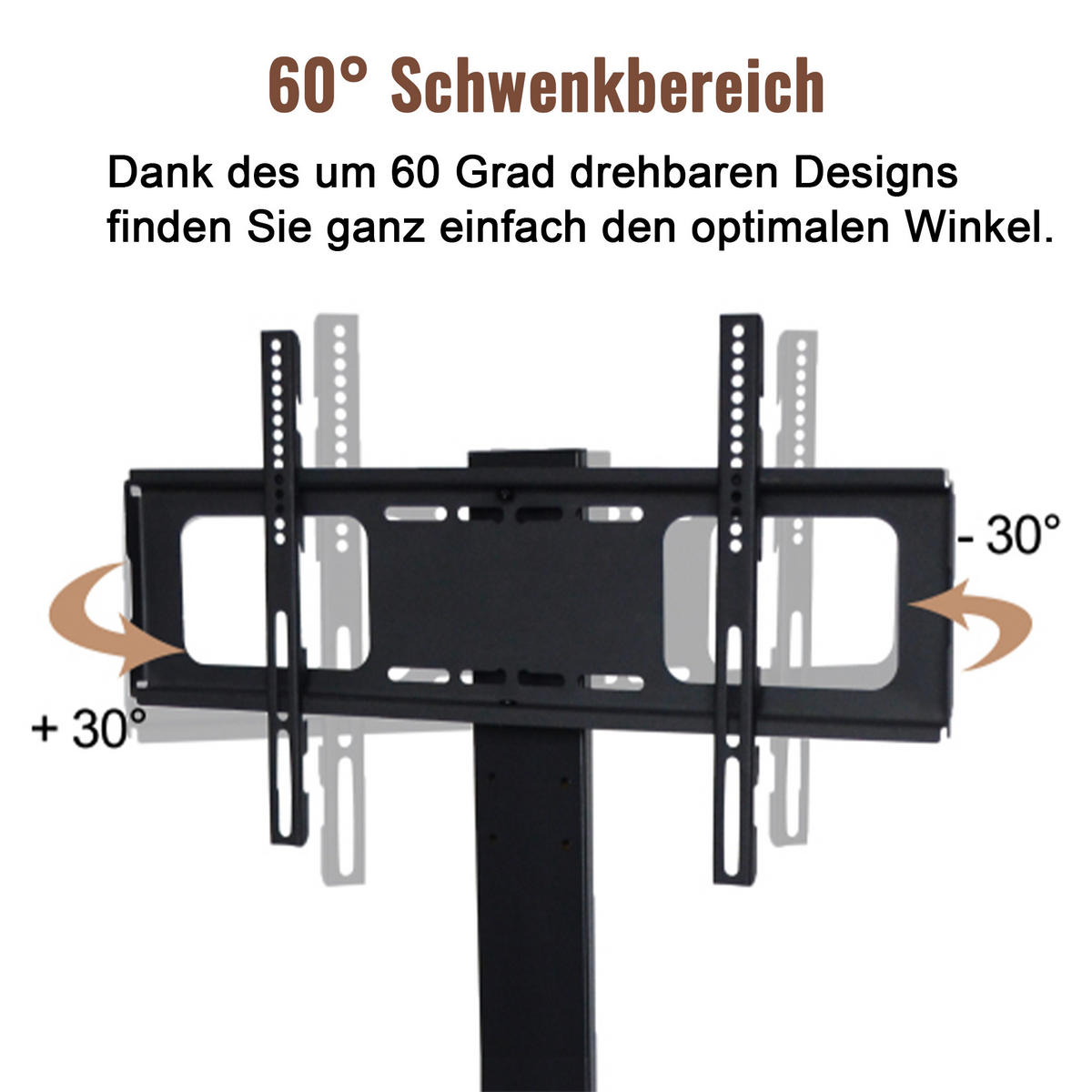 TV-ELEMENT 115.8/40.9/121.5 cm Braun mit Wandhalterung - Braun, Holz (116/125/42cm) - Oxeza