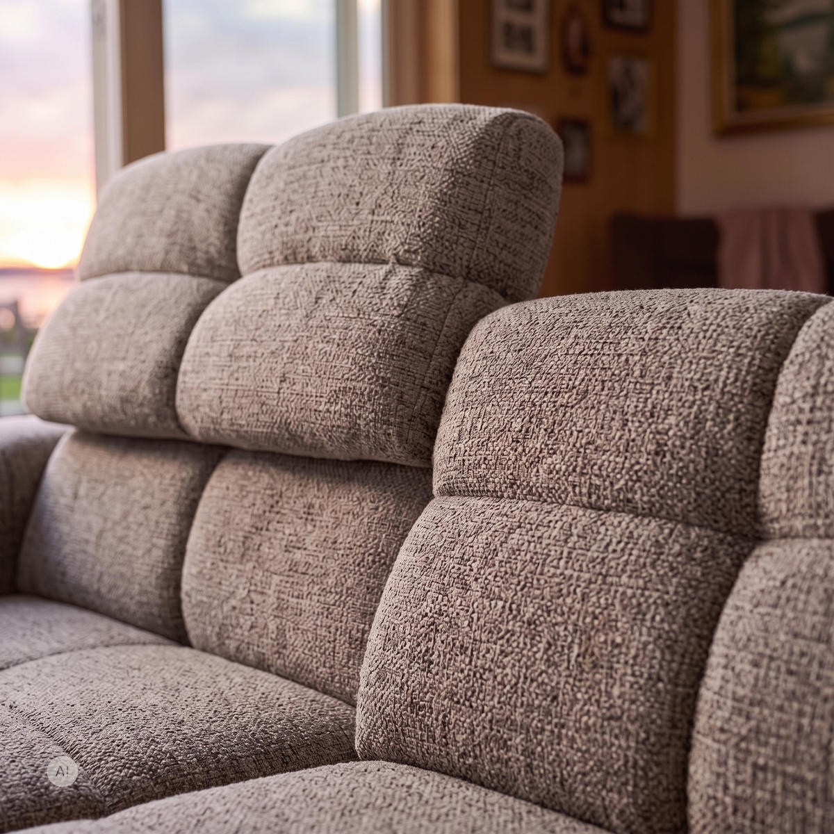 ECKSOFA TENDER Links mit Schlaffunktion und Verstellbare Kopfstützen, Chenille braun - Schwarz/Braun, Holz/Kunststoff (315/176cm) - Muffo