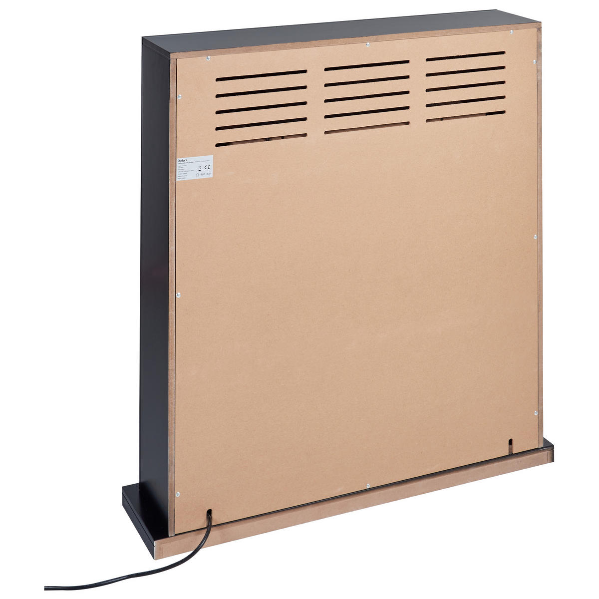 ELEKTROKAMIT Schwarz Djurab - Schwarz/Weiß, Holzwerkstoff (86/90/21cm) - Beliani