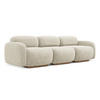 4-SITZER-SOFA Bouclé Stoff Beige - Beige/Creme, Holz/Textil (270/73/95cm) - Makamii
