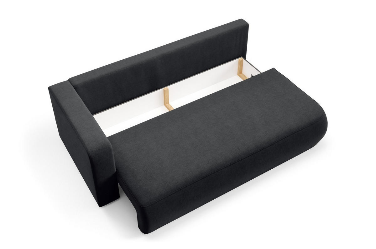 SCHLAFSOFA mit Bettkasten Schwarz - Schwarz, Holz/Holzwerkstoff (228/82/106cm) - Furnisell