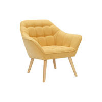 SESSEL - Stoff - Senfgelb - CASERTA - Gelb, Textil (73/77/82cm) - Vente-Unique