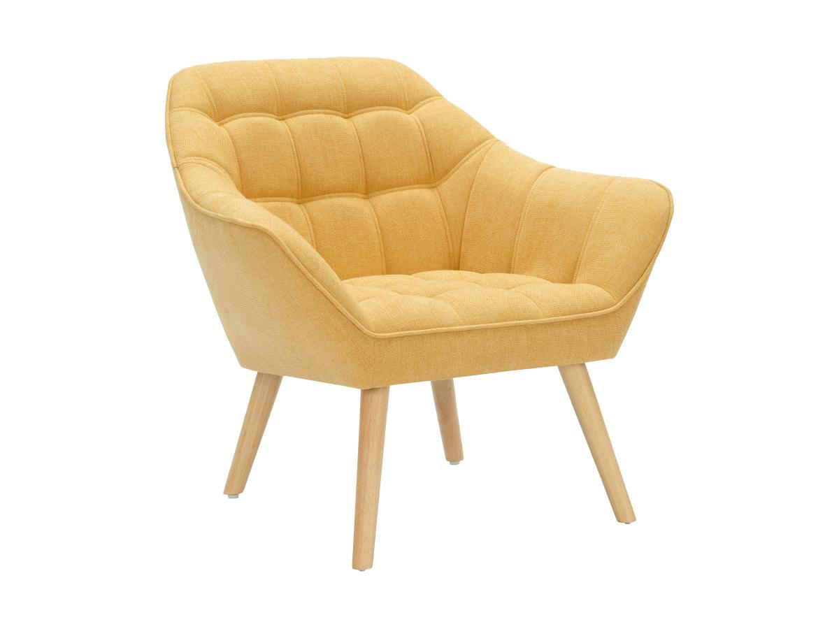 SESSEL - Stoff - Senfgelb - CASERTA - Gelb, Textil (73/77/82cm) - Vente-Unique