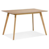 ESSTISCH Massivholz Rechteckig Skandi-Stil ZELAX, Beige 120x80x77 cm - Beige, Eichenholz/Holz (80/120/77cm) - KADIMA DESIGN