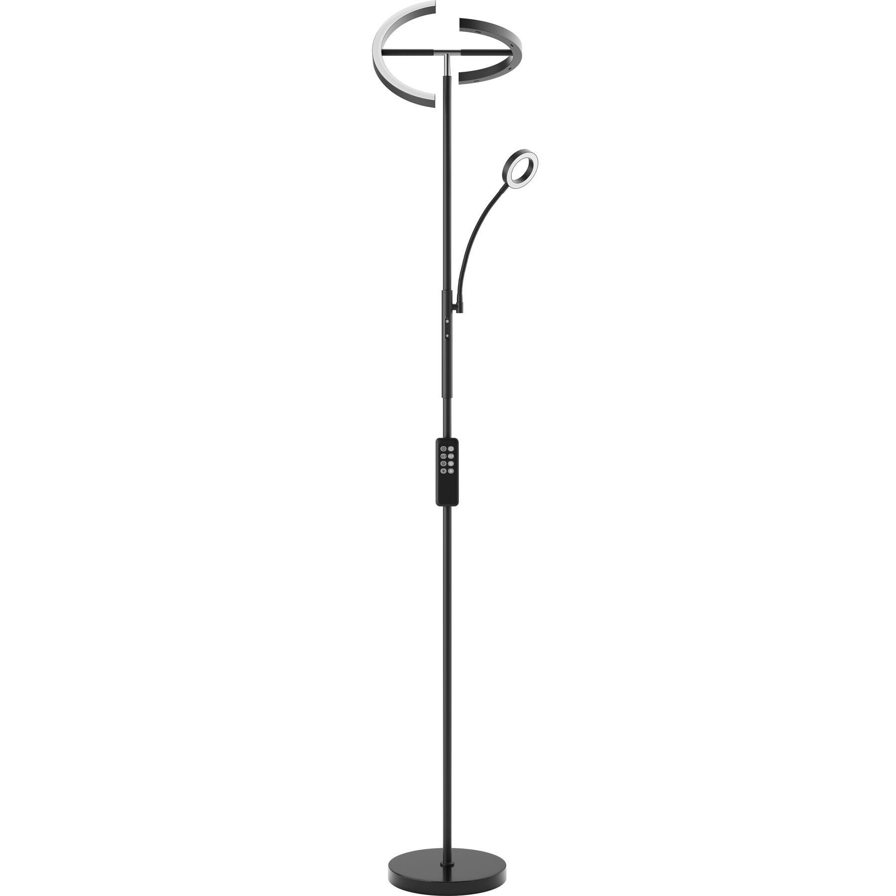 DECKENFLUTER Auralis,31,5 x 188 cm ,schwarz - Schwarz, Metall (31.5/31.5/188cm) - tectake