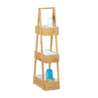 BADREGAL - Hellbraun, Holz (30/82/18cm) - Relaxdays